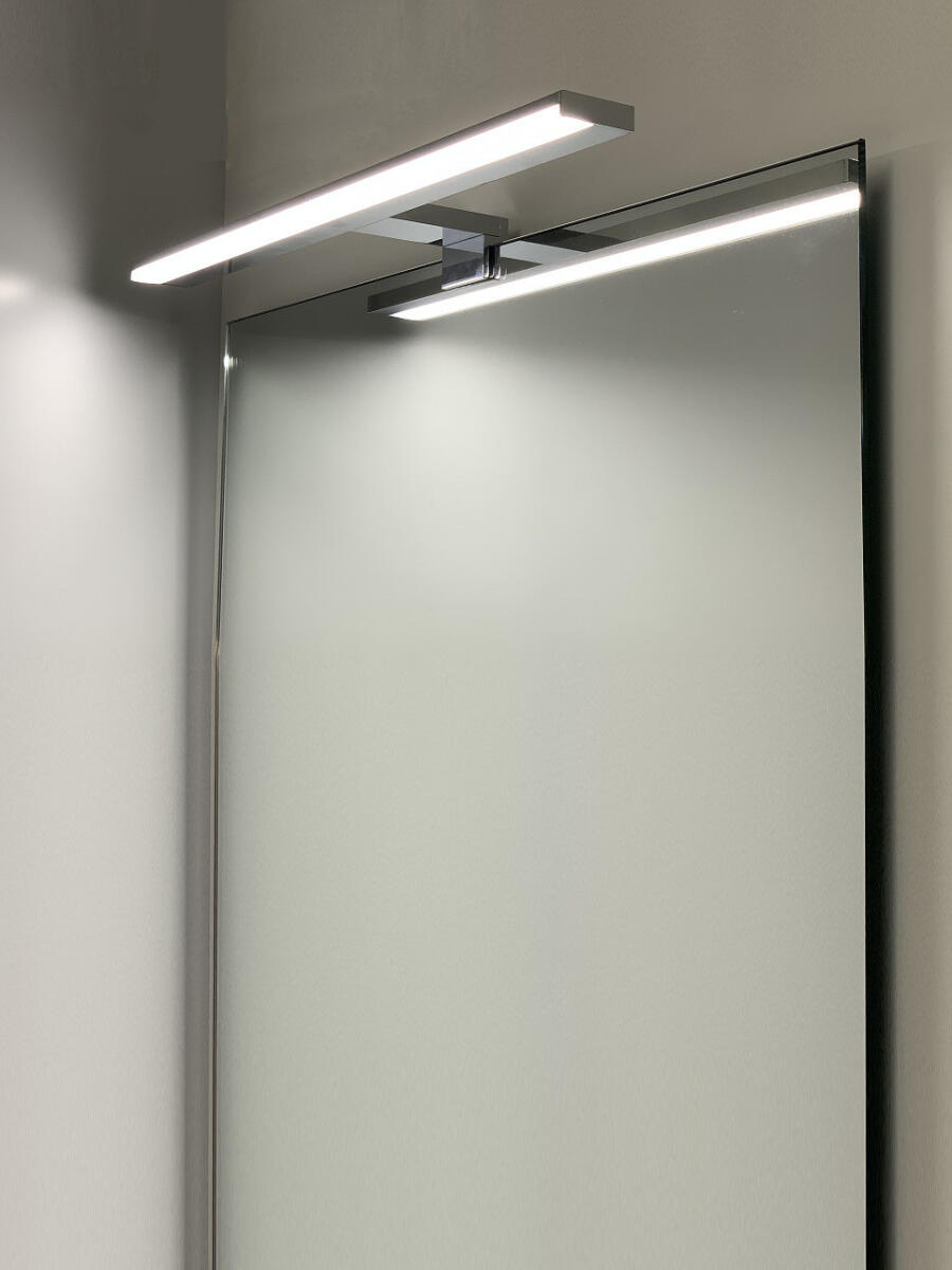 Zrcadlo 5mm 80 x 60 cm leštěná hrana LED lampička PURE LIGHT
